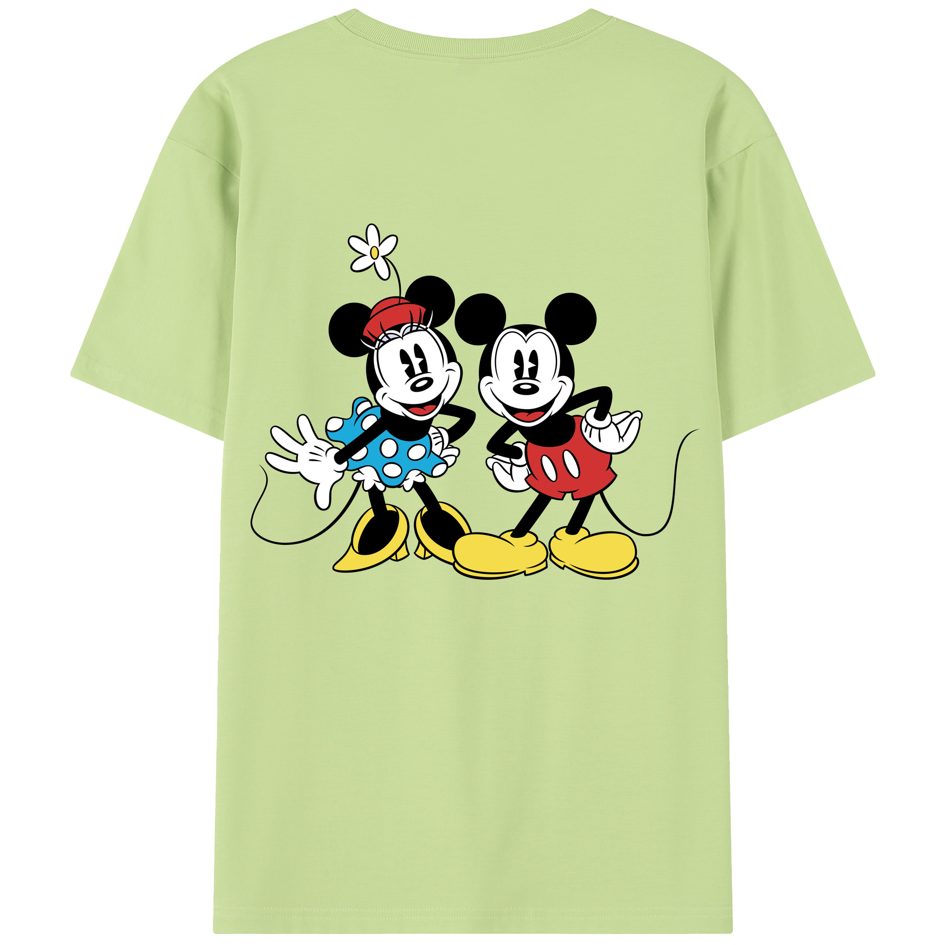 （画像用） ミッキーマウス Mickey Mouse 綿100％半袖Tシャツ（背面プリント）
